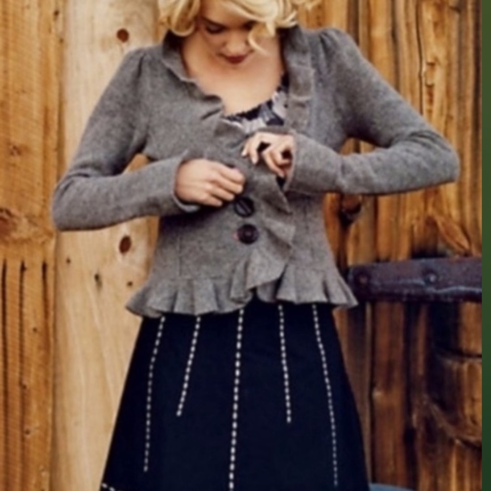Anthropologie Cartonnier Cattail Ruffle Cardi